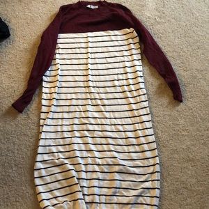 Maternity sweater dress